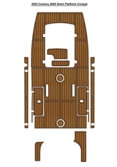 2003 Century 2600 Swim Platform Cockpit Traction Mats Eva Foam Boat Flooring Marine Decking