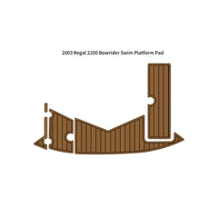 2003 Regal 2200 Bowrider Swim Platform Pad Traction Mats Eva Foam Boat Flooring Marine Decking Hzchione Light Brown Black