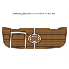 2003 Sea Ray 260 Sundancer Swim Platform Pad Traction Mats Eva Foam Boat Flooring Marine Decking Hzchione Light Brown Black