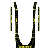 2004-2006 Sea Doo RXP Customize Jet Ski Mats Non-Slip Motorboat Traction Mat Hzchione Black Neon Yellow Set