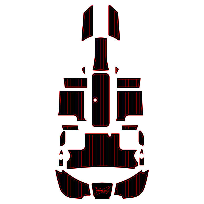 2004-2012 Sea Doo Speedster 200 Eva Foam Boat Flooring Faux Teak Boat Deck Hzchione Black Red