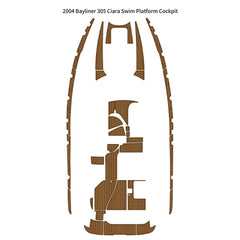 2004 Bayliner 305 Ciera Swim Platform1 Traction Mats Eva Foam Boat Flooring Marine Decking Hzchione Light Brown Black