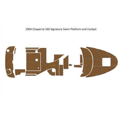 2004 Chaparral 260 Signature Swim Platform Cockpit Traction Mats Eva Foam Boat Flooring Marine Decking Hzchione Light Brown Black