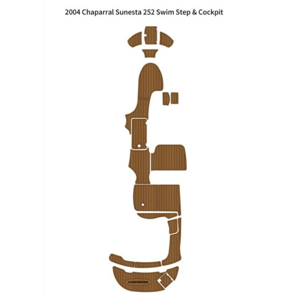 2004 Chaparral Sunesta 252 Swim Platform Cockpit Traction Mats Eva Foam Boat Flooring Marine Decking Hzchione Light Brown Black