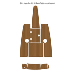 2004 Crownline 202 BR Swim Platform Cockpit Traction Mats Eva Foam Boat Flooring Marine Decking Hzchione Light Brown Black