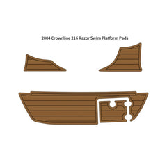 2004 Crownline 216 Razor Swim Platform Traction Mats Eva Foam Boat Flooring Marine Decking Hzchione Light Brown Black