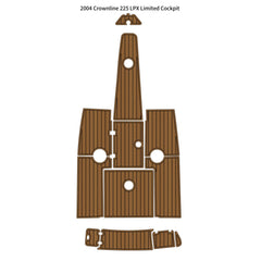 2004 Crownline 225 LPX Limited Swim Platform Cockpit Traction Mats Eva Foam Boat Flooring Marine Decking Hzchione Light Brown Black