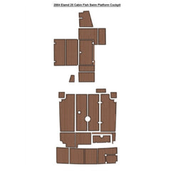 2004 Elamd 25 Cabin Fish Swim Platform Cockpit Traction Mats Eva Foam Boat Flooring Marine Decking Hzchione Light Brown Black