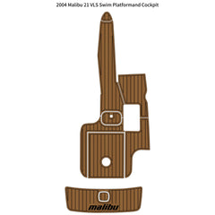 2004 Malibu 21 VLS Swim Platform Cockpit Pad Traction Mats Eva Foam Boat Flooring Marine Decking Hzchione Light Brown Black