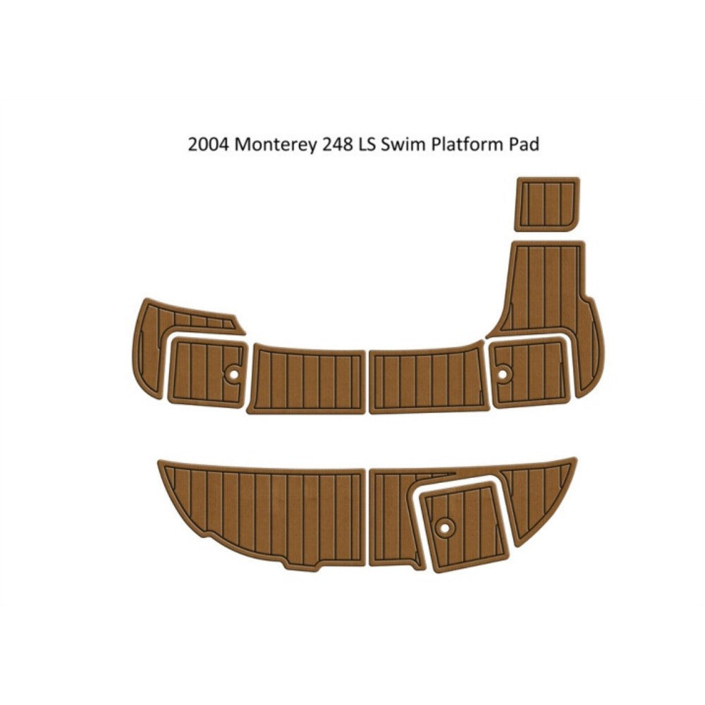 2004 Monterey 248 LS Swim Platfrom Step Pad Traction Mats Eva Foam Boat Flooring Marine Decking Hzchione Light Brown Black