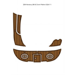 2004 Monterey 298 SC Swim Platform Pad Boat Traction Mats Eva Foam Boat Flooring Marine Decking Hzchione Light Brown Black