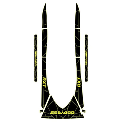 2005-2009 Sea Doo RXT Customize Jet Ski Mats Non-Slip Motorboat Traction Mat Hzchione Black Neon Yellow Set
