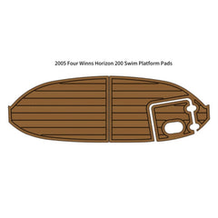 2005 Four Winns Horizon 200 Swim Platform Traction Mats Eva Foam Boat Flooring Marine Decking Hzchione Light Brown Black