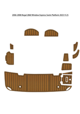 2006-2008 Regal 2860 Window Express Swim Platform Traction Mats Eva Foam Boat Flooring Marine Decking Hzchione
