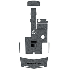 2006-2011 Mastercraft X2 Swim Platform Cockpit Boat EVA Pads Flooring Teak Deck Mat Hzchione Medium Gray Black-Broken Grid