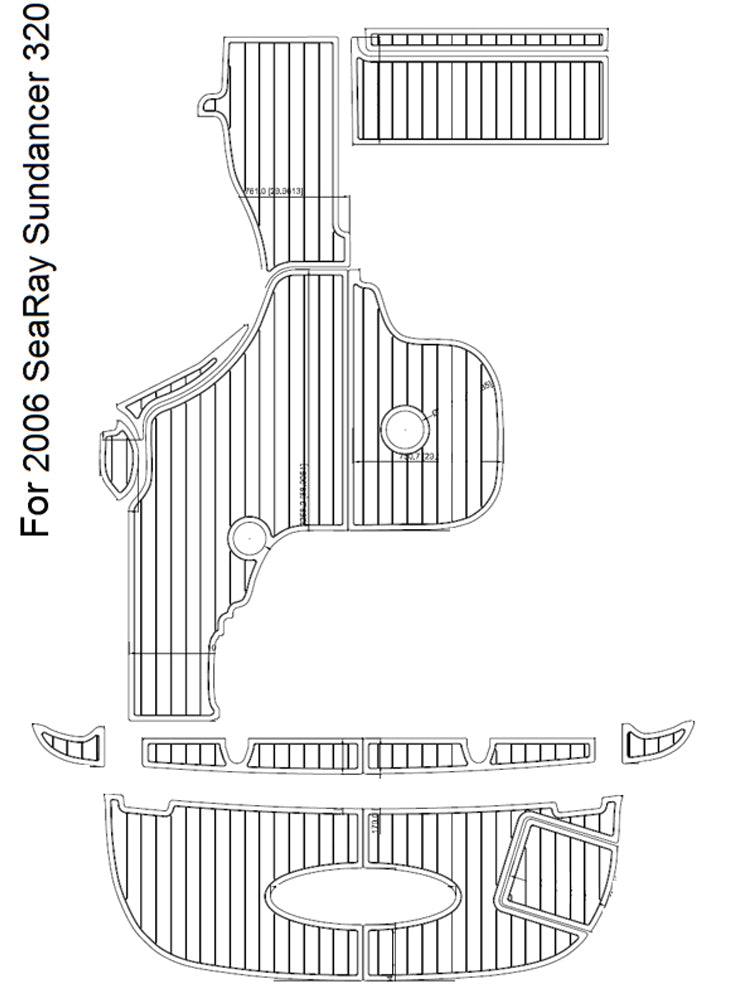 2006 Sea Ray Sundancer 320 Eva Foam Boat Flooring Faux Teak Boat Deck Foam Boat Decking Marine Mat Cockpit Swim Platform Pads Hzchione