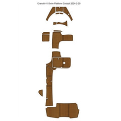 2006 Cranchi 41 Swim Platform Cockpit Pad Traction Mats Eva Foam Boat Flooring Marine Decking Hzchione Default Title