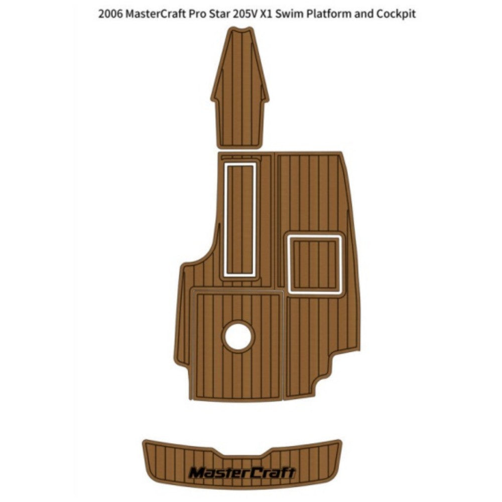 2006 MasterCraft Pro Star 205V X1 Swim Platform Cockpit Pad Traction Mats Eva Foam Boat Flooring Marine Decking Hzchione Default Title