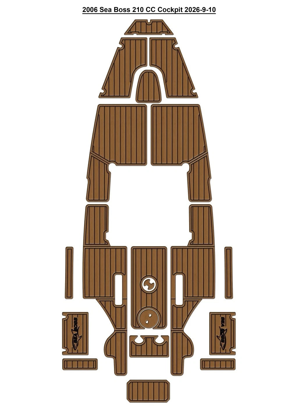 2006 Sea Boss 210 CC Cockpit Pad Traction Mats Eva Foam Boat Flooring Marine Decking Hzchione