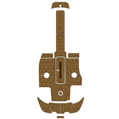 2007-2012 Sea Doo230 Challenger SE Traction Mats Eva Foam Boat Flooring Faux Teak Boat Deck Hzchione Brown Black