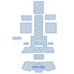 2005-2012 Sea Doo Challenger 180 Eva Foam Boat Flooring Boat Decking Hzchione Light Gray Blue