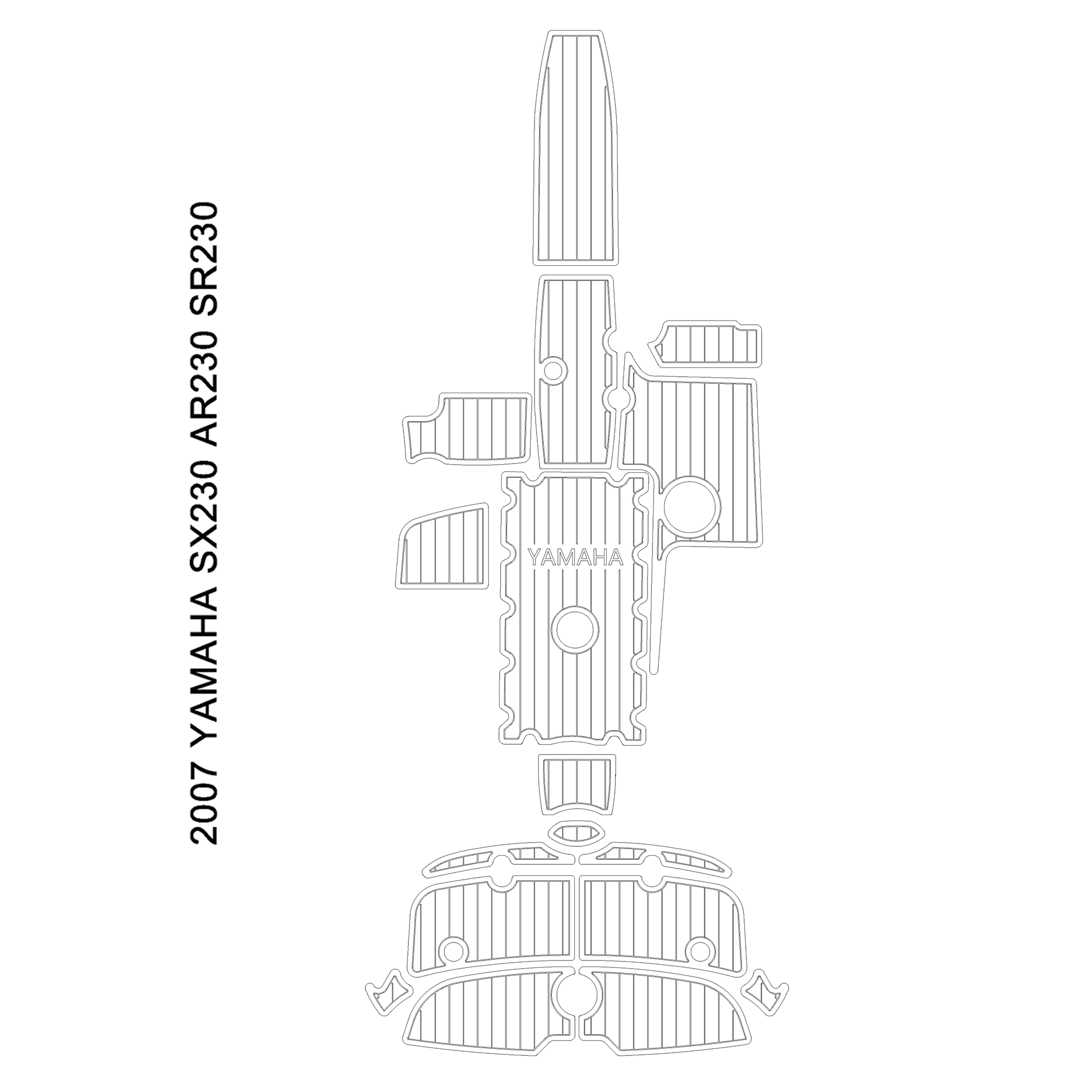 2007 Yamaha SX230 SR 230 AR230 Swim Platform Cockpit Pad Boat Kit EVA Boat Flooring Foam Decking Mat Hzchione