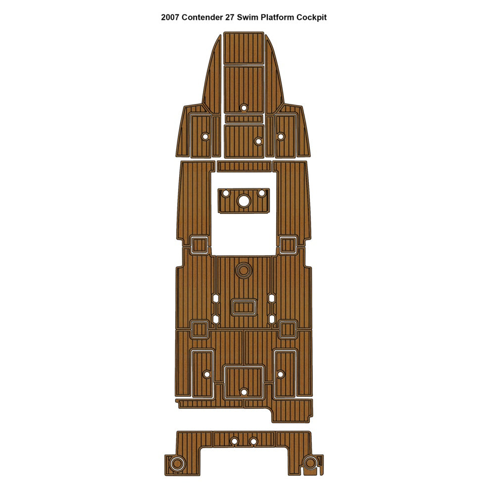 2007 Contender 27 Swim Platform Cockpit Traction Mats Eva Foam Boat Flooring Marine Decking Hzchione