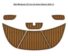 2007 MB Sports F23 Tom Cat Swim Platform Traction Mats Eva Foam Boat Flooring Marine Decking
