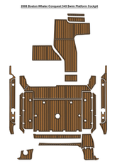 2008 Boston Whaler Conquest 345 Swim Platform Cockpit Traction Mats Eva Foam Boat Flooring Marine Decking