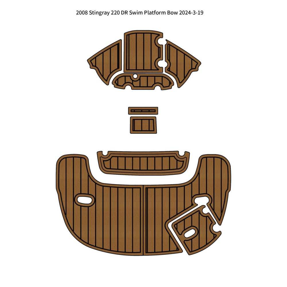 2008 Stingray 220 DR Swim Platform Bow Pad Traction Mats Eva Foam Boat Flooring Marine Decking Hzchione