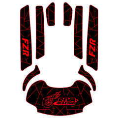 2009-2016 Yamaha FZR FZS EVA Foam Boat Flooring Jet Ski Traction Mats Hzchione Black Red-Turbo