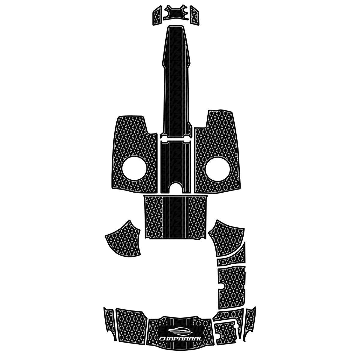 2009-2017 Chaparral 226 SSI Swim Platform Cockpit Pad EVA Teak Decking Boats Mat Hzchione Black White