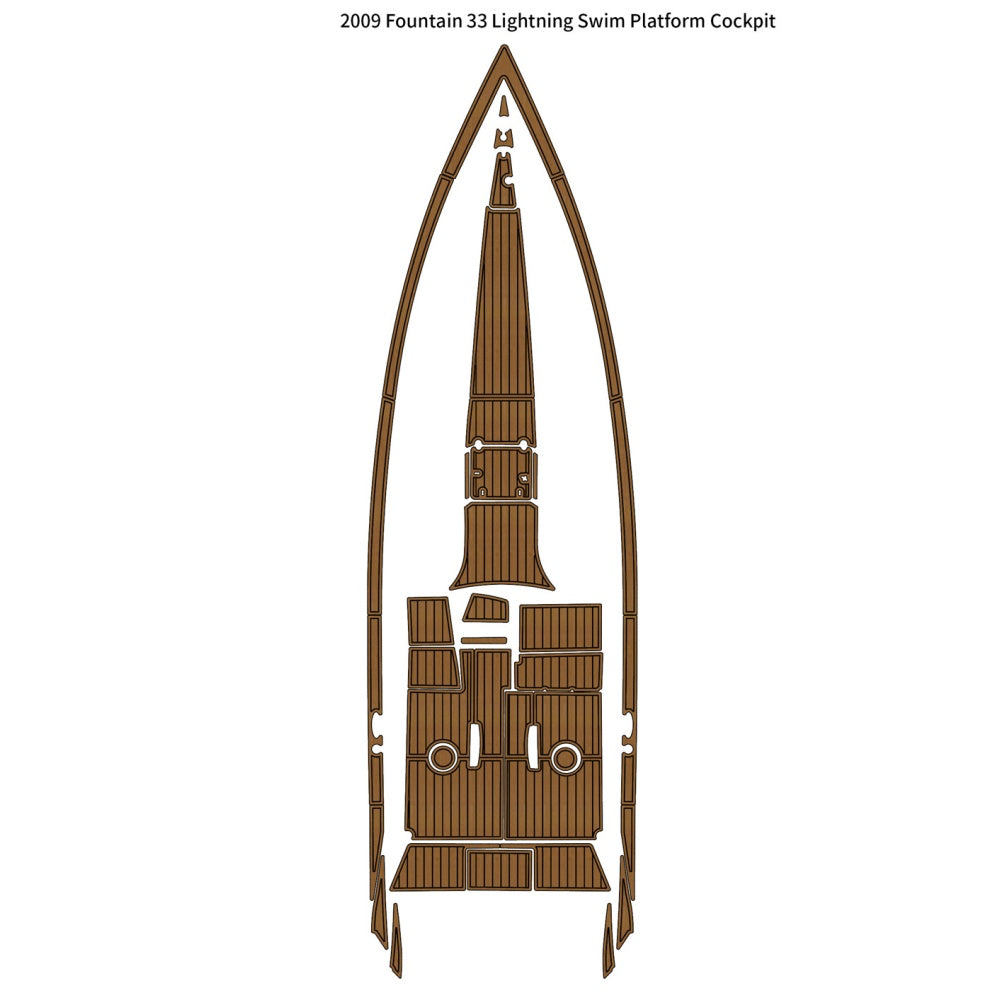 2009 Fountain 33 Lightning Swim Platform Cockpit Traction Mats Eva Foam Boat Flooring Marine Decking Hzchione