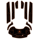2010-2011 Yamaha FX HO EVA Foam Boat Flooring Jet Ski Traction Mats Hzchione Black Orange