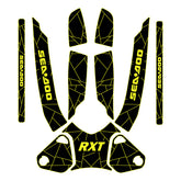 2010-2015 Sea Doo RXT + RXT-X + Wake Pro 215 Customize Jet Ski Mats Non-Slip Motorboat Traction Mat Hzchione Black Neon Yellow Set