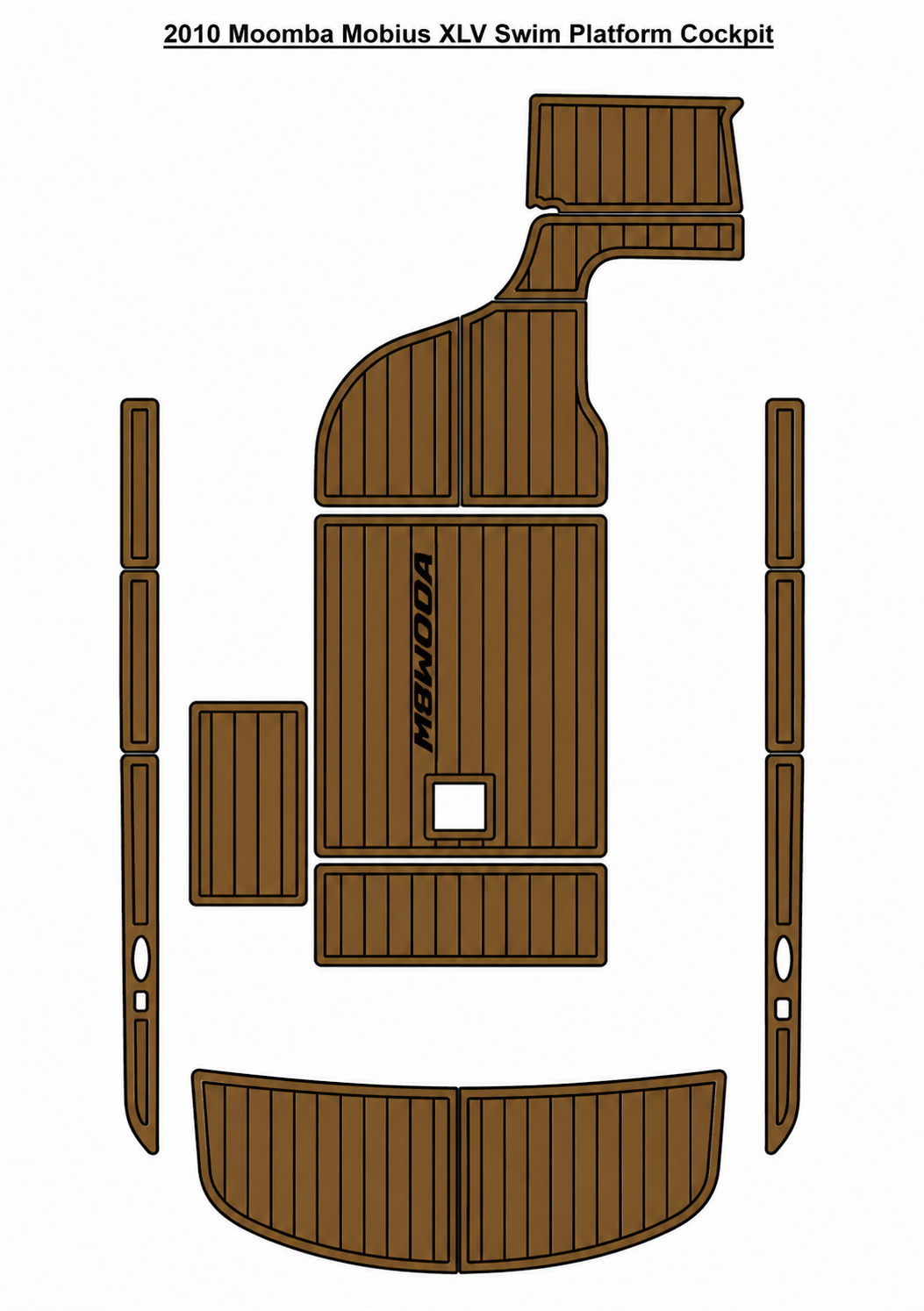 2010 Moomba Mobius XLV Swim Platform Cockpit Traction Mats Eva Foam Boat Flooring Marine Decking Hzchione