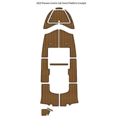 2010 Pioneer Centre Cab Swim Platform Cockpit Traction Mats Eva Foam Boat Flooring Marine Decking Hzchione