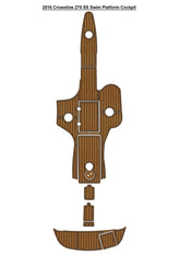 2011-2016 Crownline 275SS Swim Platform Cockpit Pad Teak Decking