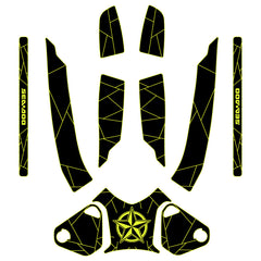 2010-2015 Sea Doo RXT + RXT-X + Wake Pro 215 Customize Jet Ski Mats With Gunnel Pads Hzchione Black Neon Yellow-Star