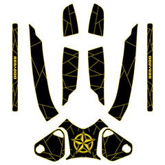 2010-2015 Sea Doo RXT + RXT-X + Wake Pro 215 Customize Jet Ski Mats With Gunnel Pads Hzchione Black Yellow-Star