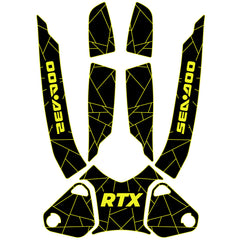 2010-2015 Sea Doo RXT + RXT-X + Wake Pro 215 Customize Jet Ski Mats With Gunnel Pads Hzchione Black Neon Yellow