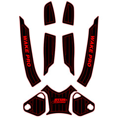 2010-2015 Sea Doo RXT + RXT-X + Wake Pro 215 Customize Jet Ski Mats With Gunnel Pads Hzchione Black Red-Wake Pro