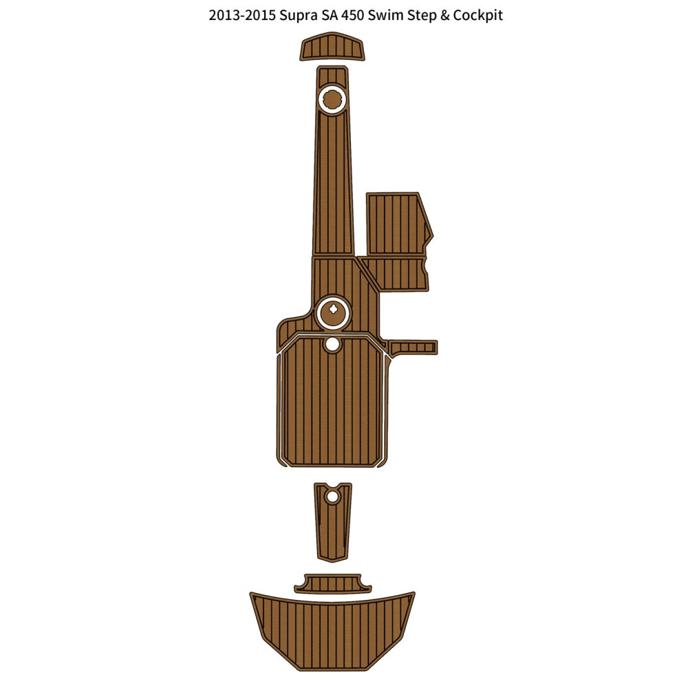 2013-2015 Supra SA 450 Swim Step Cockpit Mat Traction Mats Eva Foam Boat Flooring Marine Decking Hzchione