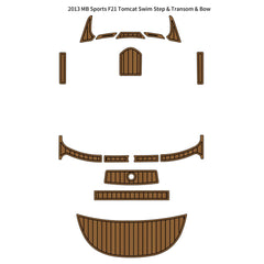 2013 MB Sports F21 Tomcat Swim Step Transom Bow Pad Traction Mats Eva Foam Boat Flooring Marine Decking Hzchione