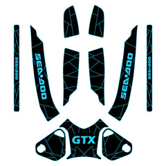 2012-2015 Sea Doo GTX 155 + 215 Customize Jet Ski Mats Non-Slip Motorboat Traction Mat Hzchione Black Light Blue