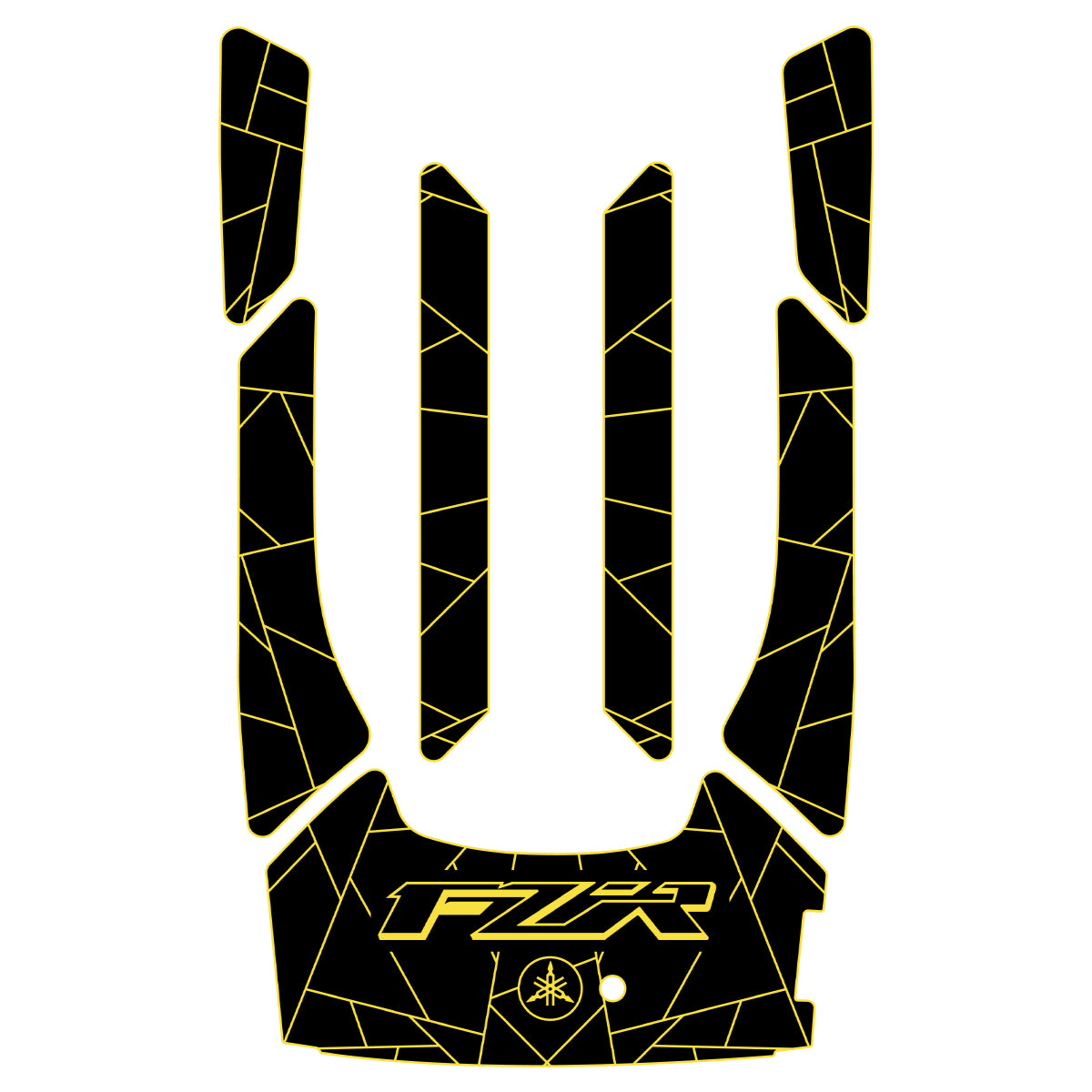 2012-2018 Yamaha FZR SVHO EVA Foam Boat Flooring Jet Ski Traction Mats Hzchione Black Yellow-FZR