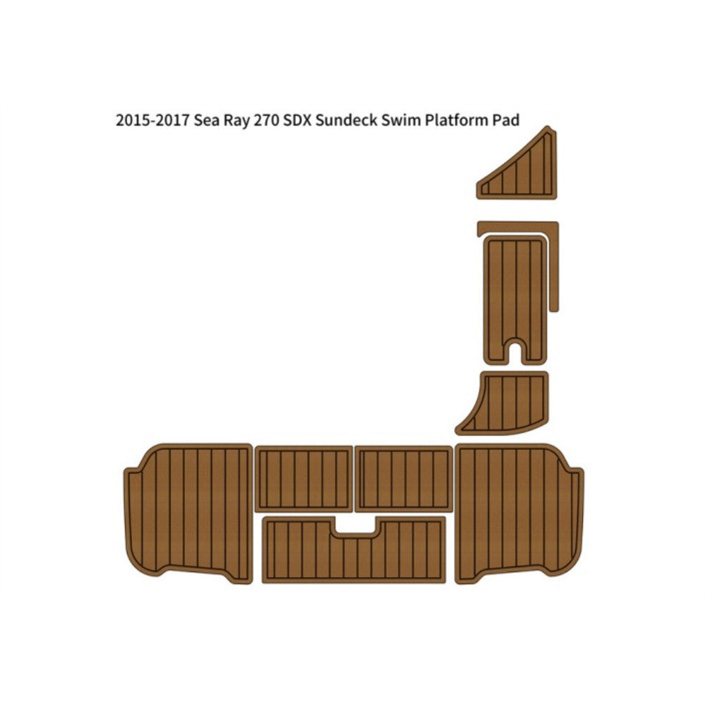 2015-2017 Sea Ray 270 SDX Sundeck Swim Platform Pad Traction Mats Eva Foam Boat Flooring Marine Decking Hzchione