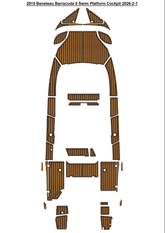 2015 Beneteau Barracuda 8 Swim Platform Cockpit Traction Mats Eva Foam Boat Flooring Marine Decking Hzchione
