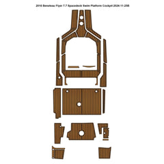 2016 Beneteau Flyer 7.7 Spacedeck Swim Platform Cockpit Traction Mats Eva Foam Boat Flooring Marine Decking Hzchione