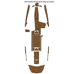 2016 Malibu M235 Swim Platform Cockpit Pad Traction Mats Eva Foam Boat Flooring Marine Decking Hzchione